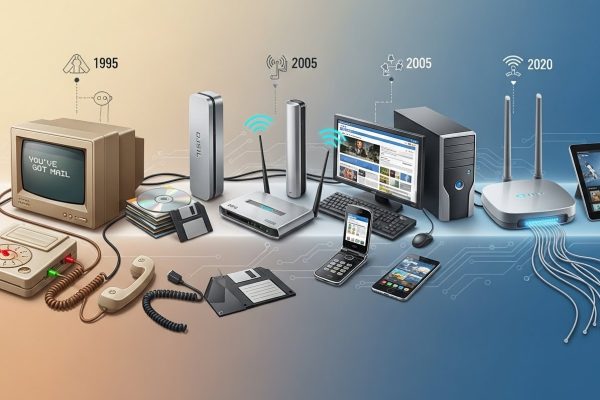 A Evolução da Internet: Do Discado à Fibra Óptica