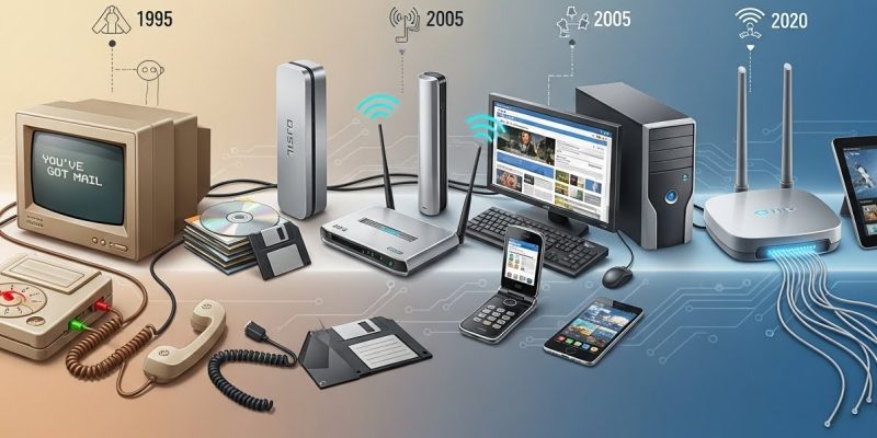 A Evolução da Internet: Do Discado à Fibra Óptica